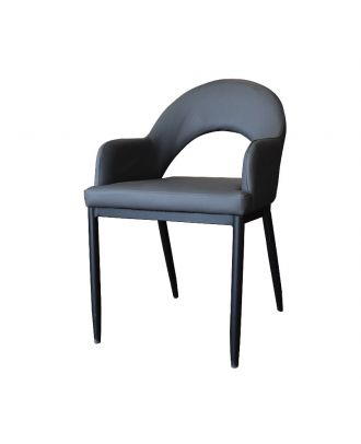 leather Dining chair- Gray