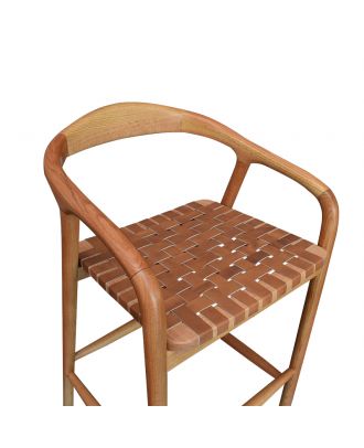 North- Outdoor Barstool with Footrest and Armrest
