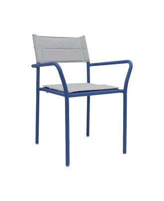 Verabel chair -Blue -mesh fabric light gray