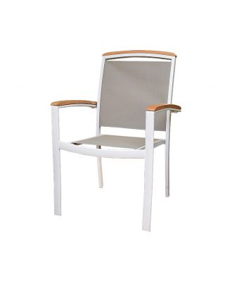 Joya Outdoor Chair, Dark Cocoa* White