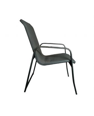 Marina Aluminum Chair- Mesh Black