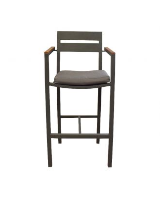Aluminum Cyprian BarStool, Grey