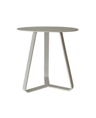 Reno - Round aluminum side table H 45cm, white