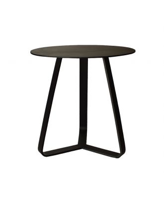 Reno - Round aluminum side table H 45cm, Black