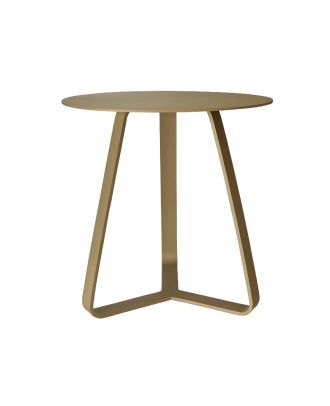 Reno - Round aluminum side table H 45cm, Beige