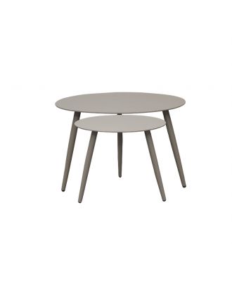Round coffee table set 2 pieces, Grey