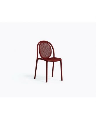 Remind, Plastic Outdoor Chair-Burgundy