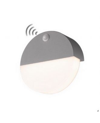 Outdoor Silver Led Wall Light With Sensor