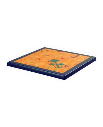 Yellow Table Top Square 70 Cm