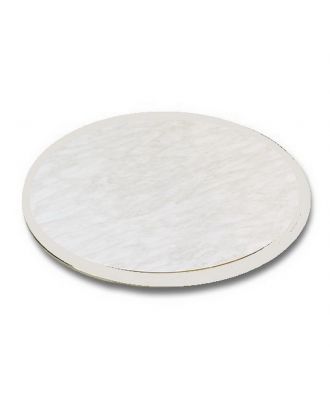 Light Marbled Table Top Rounded 70 Cm