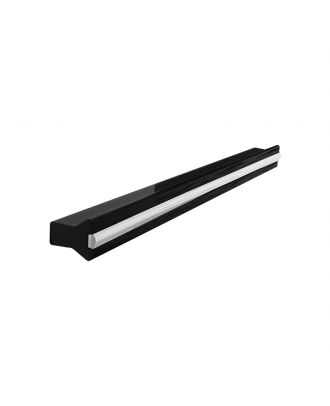 Deep Blck - Modern Furniture Handle 48 Cm With Decorative Ends, Black X Chrome