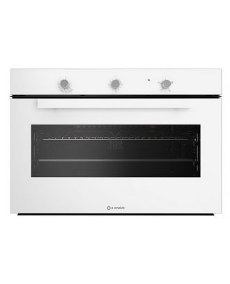 Built-In Gas Oven Smalvic Glass White, 90Cm, 110L