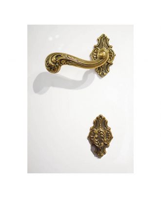Door Handle With Bathroom Rosette 13Cm Bronze