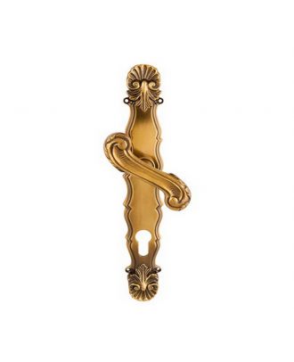 Door Lever Handle Exterior With Plate Bronze