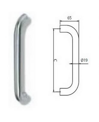 Black Stainless Steel Pull Handle