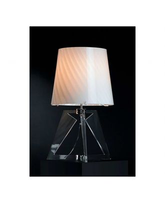 Glass X Stainless Table Lamp