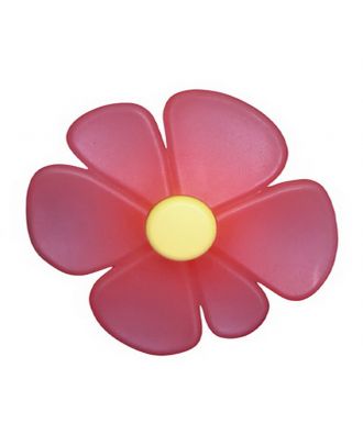 Transpart Pink Handle Flower With Yellow Insert