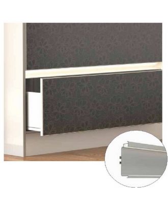 Aluminum Led Gola Profile “C” 4.10M Stainless Steel