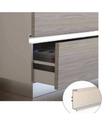 Aluminum “C” Gola Profile Handle 4.10 M Black, Radius 0