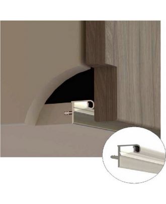 Aluminum Led Gola Profile 4M Black