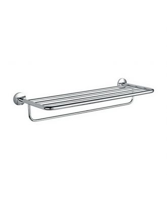 Chromed Towel Shelf With Lower Bar