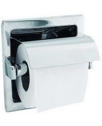 Polish Finished Stainless Steel Flush Mounted Double Toilet Paper Dispenser