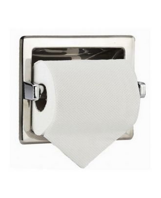 Satin Finished Stainless Steel Flush Mounted Toilet Paper Dispenser