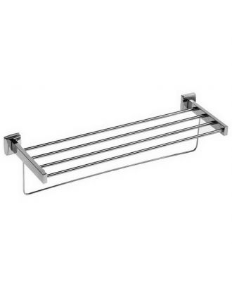 Classic Series - 600 Mm Polish Finished Stainless Steel Towel Shelf With Lower Bar