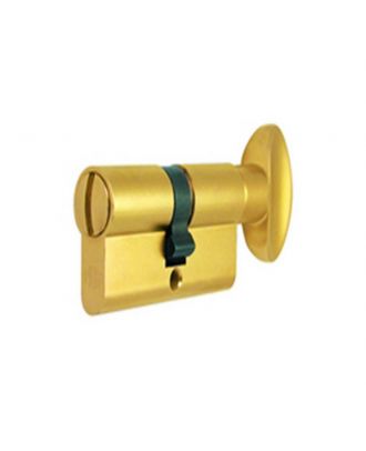 Double Cylinder For Bathroom Doors, Gold