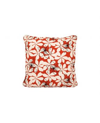 Pillow Flower White X Red