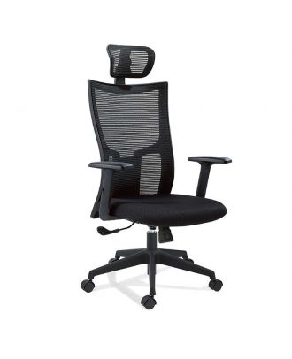 Fabric Chair With Adjustable Headrest