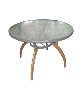 Gray Round Glass Table