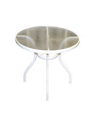 Steel Glass Round Table