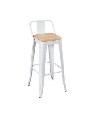 Metal Bar Stool White