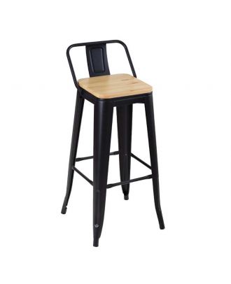 Metal Bar Stool Black