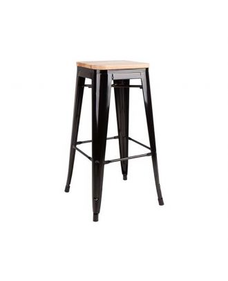 Metal Bar Stool Black