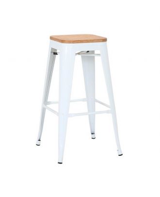 Metal Bar Stool White