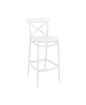Siesta - Cross barstool 75 for indoor and outdoor, White