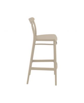 Siesta - Cross barstool 75 for indoor and outdoor, Taupe