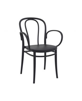 Xl Stacking Armchair Black