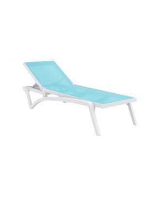 Pacific Sun Lounger White X Turquoise
