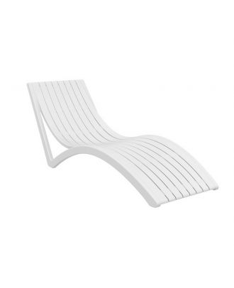 Slim Sunlounger White