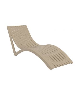 Slim Sunlounger Beige