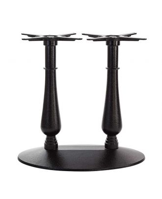 Oval Cast-Iron Table Base In Black