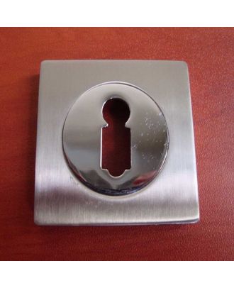 Chrome X Silver Square Door Escutcheon
