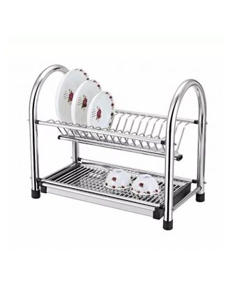 Stainless Steel Dish Rack Stand 60 cm, 2 Shelf