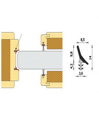 Weatherstrip For Internal Wooden Sliding Doors
