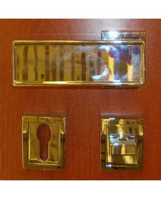 Chrome Handle With Rosette