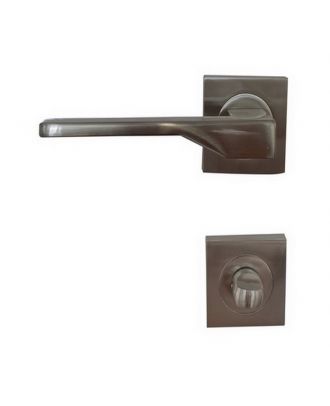 Door Handle Wc Cylinder Rose, Steel Nickle