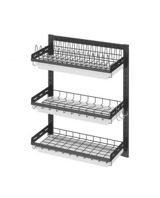 Stainless Steel Dish Rack Black